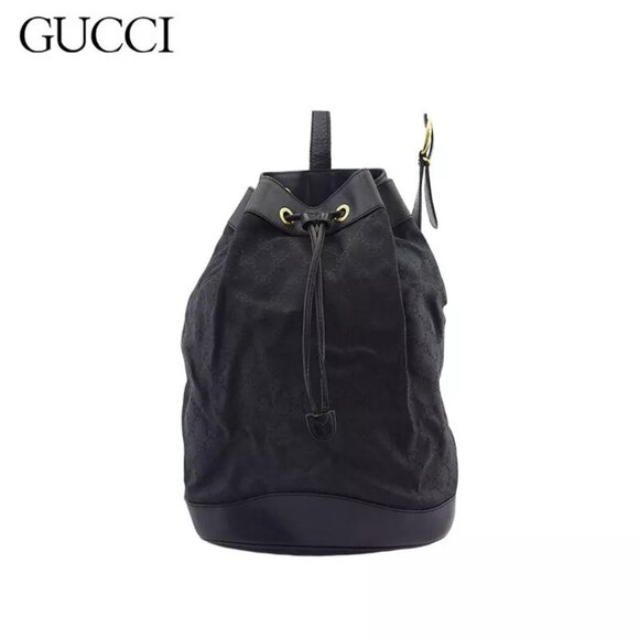 GUCCI Shoulder Bag GG Canvas Canvas x Leather Authentic Used - Picture 1 of 11